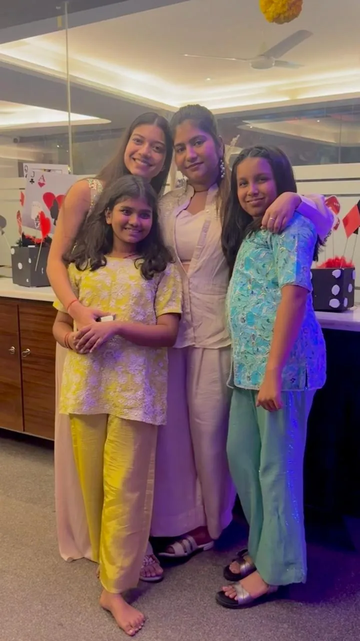 Three girls in pastel co-ord sets